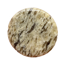 Load image into Gallery viewer, Big Cat Natural Untreated Feldspar 35mm Coin Pendant Bead | 35x5.5mm | 1 Bead |