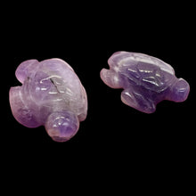 Load image into Gallery viewer, Majestic 2 Carved Amethyst Sea Turtle Animal Beads