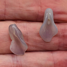 Load image into Gallery viewer, Chalcedony Calla Lily Flower Beads | 22x11x2.5mm | White Lavender | 2 Beads |
