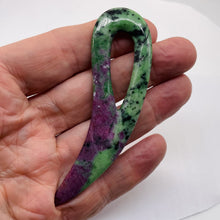Load image into Gallery viewer, Ruby Zoisite Comma Pendant Bead | 94x28x6mm | Green Red | 1 Pendant Bead |