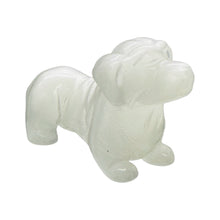 Load image into Gallery viewer, Dachhound Puppy Dog Carved Statue | 1 Figurine | | 40x17x25mm | Clear, White