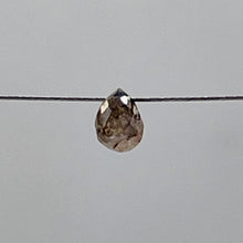 Load image into Gallery viewer, Champagne Diamond Faceted .26ct Brio;ette | 3x3mm | White tint | 1 Bead