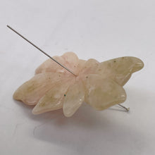 Load image into Gallery viewer, Pink Peruvian Opal Carved 27cts Flower Pendant Bead | 26x49x4mm | Pink White |