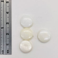 Load image into Gallery viewer, Mother of Pearl Natural Pi Circle Round Beads | 11x3mm | White | 4 Beads |