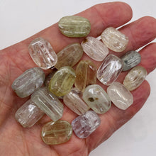 Load image into Gallery viewer, Kunzite Flat Nugget Bead Strand | 22x15x6 to 19x14x8mm | Green, Clear| 19 Beads|