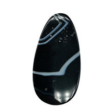 Load image into Gallery viewer, Sardonyx Designer Pendant Bead | Black, White | 64x33x6mm | 1 Bead |