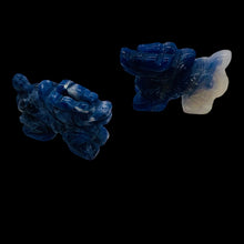 Load image into Gallery viewer, Wild 2 Sodalite Hand Carved Winged Dragon Beads | 21x14x9mm | Blue white