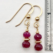 Load image into Gallery viewer, Natural Precious Gemstone Ruby Earrings with Gold Findings
