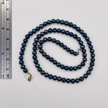 Load image into Gallery viewer, Fresh Water Pearls 16" Strand | Round | 4mm | Peacock Blue | 90 Pearls |