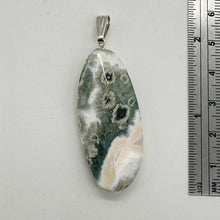 Load image into Gallery viewer, Ocean Jasper Sterling Silver Pendant | 2 1/4" Long | Pink, White, Gray |