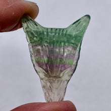 Load image into Gallery viewer, Fluorite Carving Wolf Head Pendant Bead | 40x30x10mm | Green | 1 Bead |