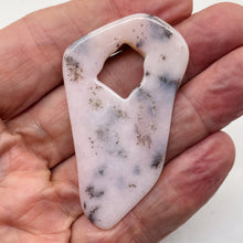 Load image into Gallery viewer, Peruvian Opal 13g Abstract Cut | 64x37x6mm | White. Gray, Pink | 1 Pendant Bead|