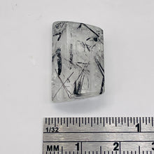 Load image into Gallery viewer, Tourmalinated Quartz Trapezoid Bead - Double Drilled| 21x14x7mm| Clear, Black| 1