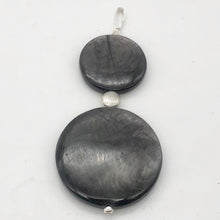 Load image into Gallery viewer, Hypersthene Sterling Silver Goddess Pendant | 2 Inch Long | Silver Black |