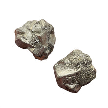 Load image into Gallery viewer, Pyrite Crystal Nugget Beads | 18x14x15 to 18x16x14mm | Silver Gold | 2 Beads |