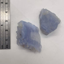 Load image into Gallery viewer, Blue Chalcedony 16g Druzy Nugget Beads| 27x25x13 to 27x25x13mm | Blue | 2 Beads|