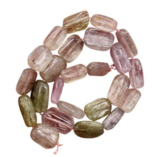 Load image into Gallery viewer, Kunzite 55G Flat Nugget Bead Strand | 16x9x5 to 15x10x4mm | Pink, Green, Clear |