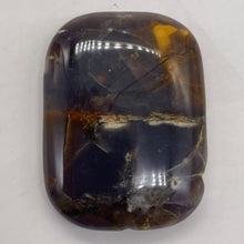 Load image into Gallery viewer, Purple Sage Plume Agate Rectangle Pendant Bead| 39x30x8mm | Purple, Bronze | 1 |
