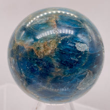 Load image into Gallery viewer, Apatite 254g Meditation Sphere | 2.19" | 55mm | Blue, White | 1 Display Specimen