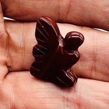 Load image into Gallery viewer, 2 Brecciated Jasper Pixie Fairy Animal Beads | 21x16x7mm | Red
