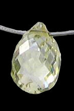 Load image into Gallery viewer, Natural Canary Diamond 4.25x3mm Briolette Bead .27cts 6111
