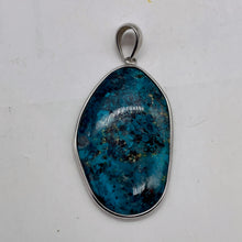 Load image into Gallery viewer, Chrysocolla Sterling Silver Oval Pendant | 4 1/4" Long | Blue, Green | 1 Pendant
