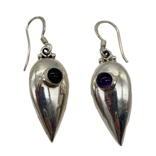 Load image into Gallery viewer, Royal Natural Amethyst Sterling Silver Drop Earrings | 1 3/4" Long |