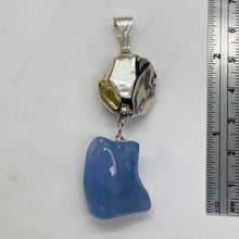 Load image into Gallery viewer, Blue Chalcedony Wire Wrap Sterling Silver Designer Pendant | 2 1/4" Long | Blue|