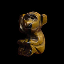 Load image into Gallery viewer, Carved Tiger Eye Monkey Animal Figurine Worry Stone