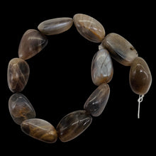 Load image into Gallery viewer, Gray Moonstone Half Strand | 23x13x8mm to 18x11x9mm | Gray | 11 Half-Strand |