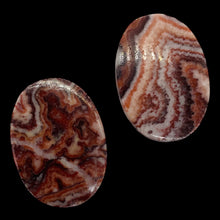 Load image into Gallery viewer, Zebra Jasper Oval Pendant Beads | 35x25x6mm | Red, Brown | 2 Pendant Beads |
