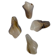 Load image into Gallery viewer, Chalcedony Calla Lily Flower Beads | 22x11x2.5mm | White Green | 4 Beads |