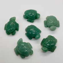 Load image into Gallery viewer, Majestic One Carved Aventurine Sea Turtle Animal Beads | 21.5x19x7.5mm | Green