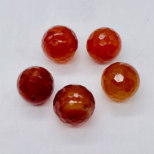 Load image into Gallery viewer, Disco Ball Facet! 18mm Natural Carnelian Bead 7261A