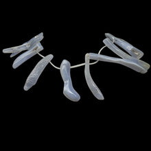 Load image into Gallery viewer, Blue Chalcedony Natural Beads 100g Strand | 63x7 to 43x9mm | 15 Beads |