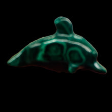Load image into Gallery viewer, Dolphin 57g Gemstone Carved Malachite Dolphin | 1 Specimen| | 71x39x20mm | Green