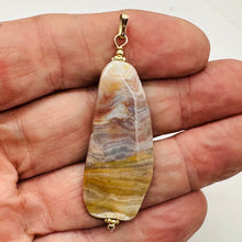 Load image into Gallery viewer, Ocean Jasper 14K Gold Filled Pendant | 2 1/2" Long | Pink, Orange, Gray |