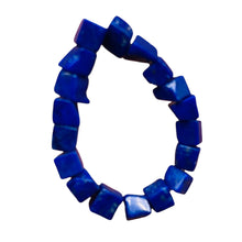Load image into Gallery viewer, 17 Indigo Lapis 4x4x4mm Cube Focal Beads 008881