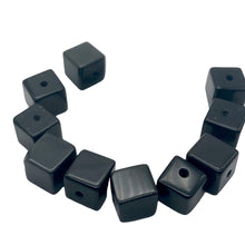 Load image into Gallery viewer, Black Obsidian with Some Rainbow Cube Beads | 8x8mm| 10 Beads |