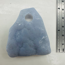 Load image into Gallery viewer, Druzy Blue Chalcedony Designer Pendant Bead | 125cts | 49x42x7mm | 1 Bead |