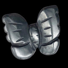 Load image into Gallery viewer, Iron Butterfly Hematite Worry-Stone Animal Figurine | 21x18x5mm | Silver Black