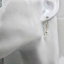 Load image into Gallery viewer, Crystal Carved Lotus Sterling Silver Drop Earrings| 1" Long | Clear | 1 Earrings