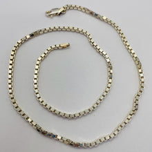 Load image into Gallery viewer, Italian! Silver 2mm Box Chain 16" Necklace (11.5G) 10033C