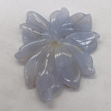 Load image into Gallery viewer, Chalcedony 38ct Hand Carved Flower Bead | 43x37x4mm | Blue | 1 Pendant Bead |