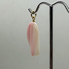 Load image into Gallery viewer, Conch Shell Pear Shaped 14K Yellow Gold Filled Pendant| 1 3/8" Long| Pink White|