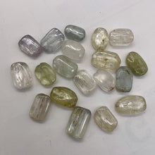 Load image into Gallery viewer, Kunzite Flat Nugget Bead Strand | 22x15x6 to 19x14x8mm | Green, Clear| 19 Beads|