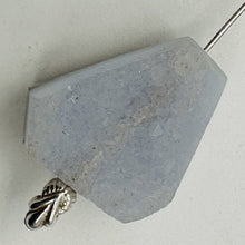 Load image into Gallery viewer, Chalcedony Druzy 29ct Designer Cut Pendant Bead| 33x28x6mm|Blue | 1 Pendant Bead