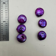 Load image into Gallery viewer, Purple Passion Six Freshwater Coin Pearls 008502