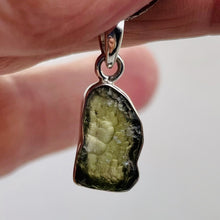 Load image into Gallery viewer, Moldavite 9.52ct Sterling Silver Rectangular Pendant| 1" Long| Green| 1 Pendant|