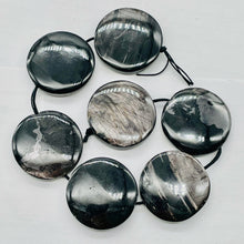 Load image into Gallery viewer, Silver Mirrors Hypersthene 29x7mm Disc Bead Strand for Jewelry Making 107041